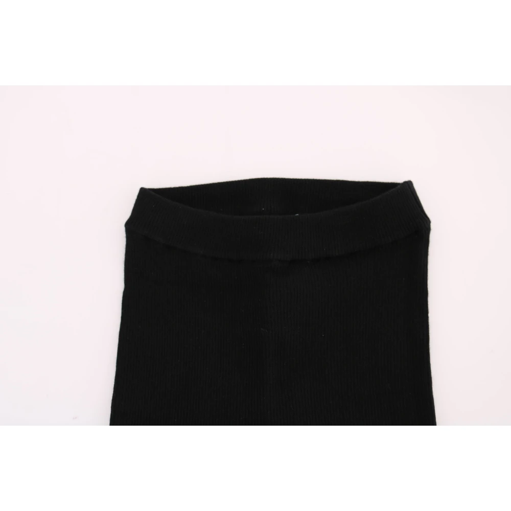 Dolce & Gabbana Elegante Zwarte Kasjmier Broek Black Dames