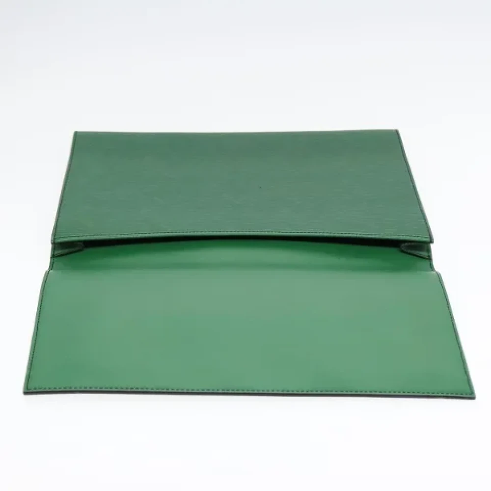 Louis Vuitton Vintage Pre-owned Leather clutches Green Dames