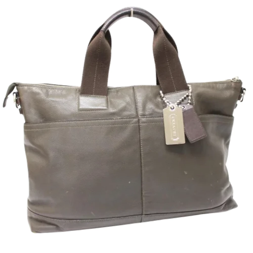 Coach Pre-owned Leather handbags Green Dames
