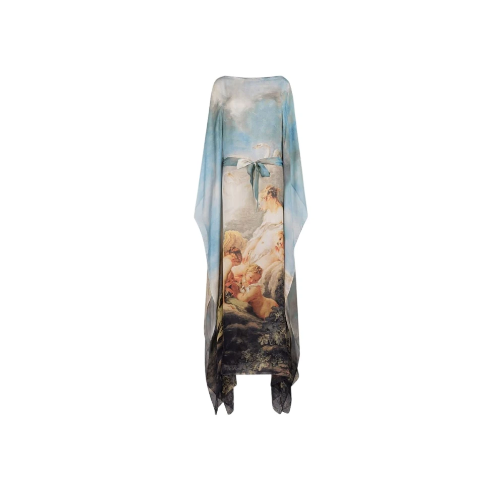 Roberto Cavalli Zijden Kaftan Maxi Jurk Multicolor Dames