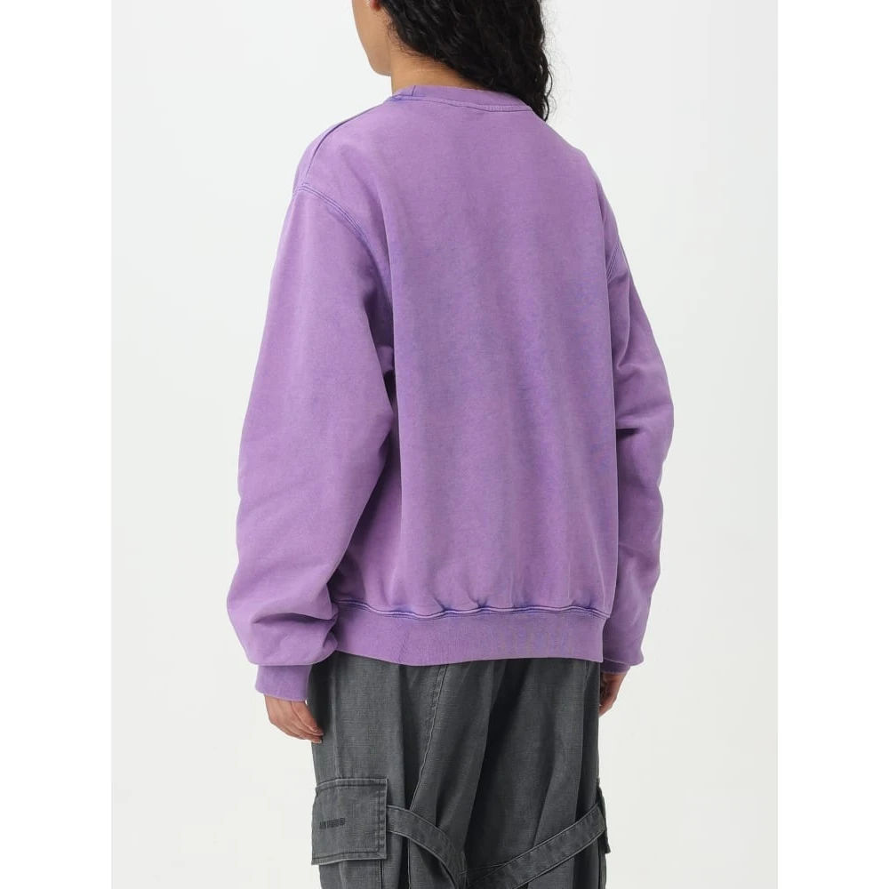 Acne Studios Paarse Blurred Logo Sweatshirt Purple Dames