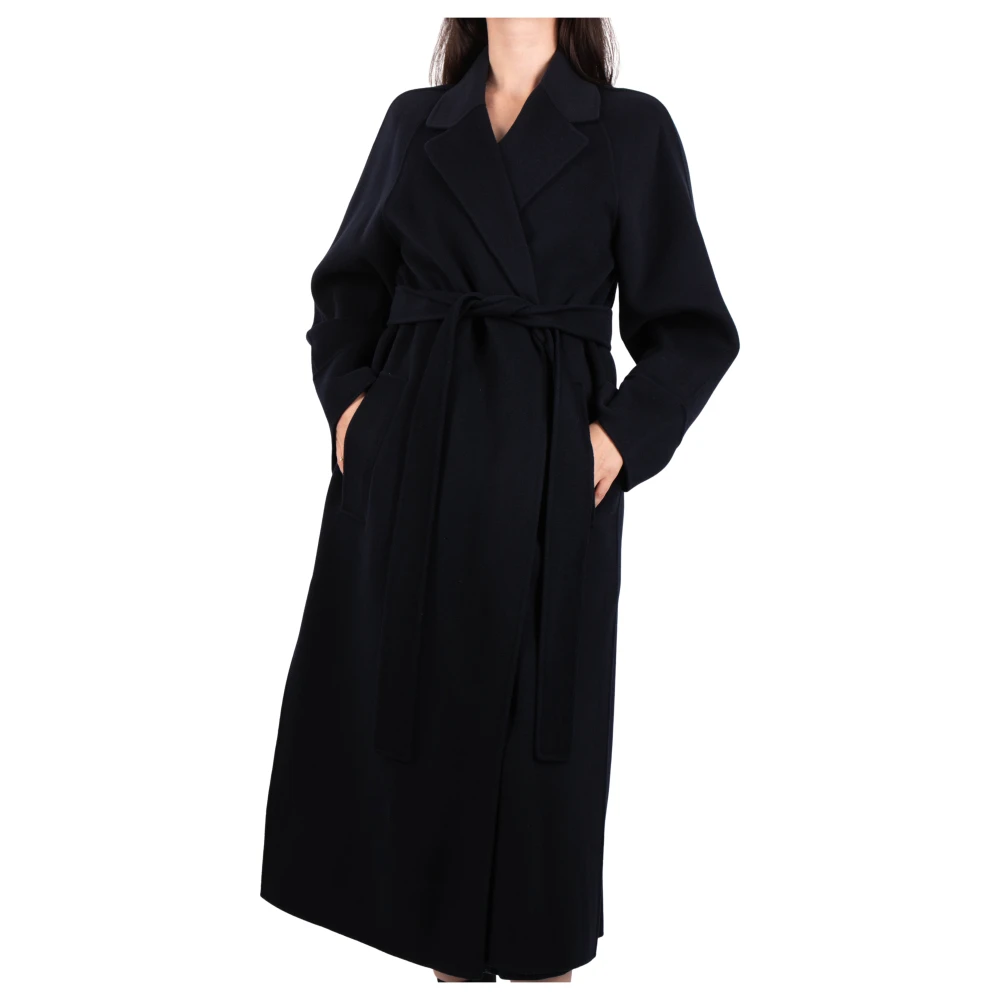 Max Mara Midnight Blue Mantel Coat Blue Dames