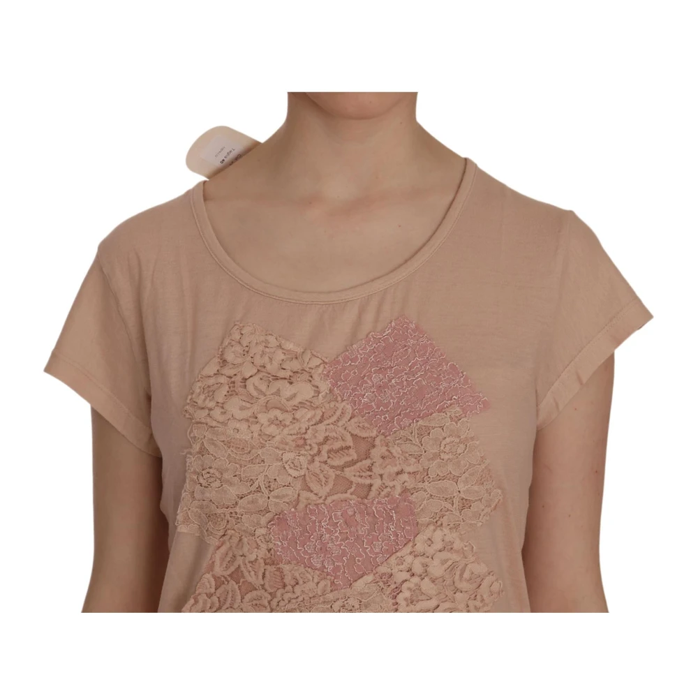 Pink Memories Roze Kant Mini Jurk Pink Dames