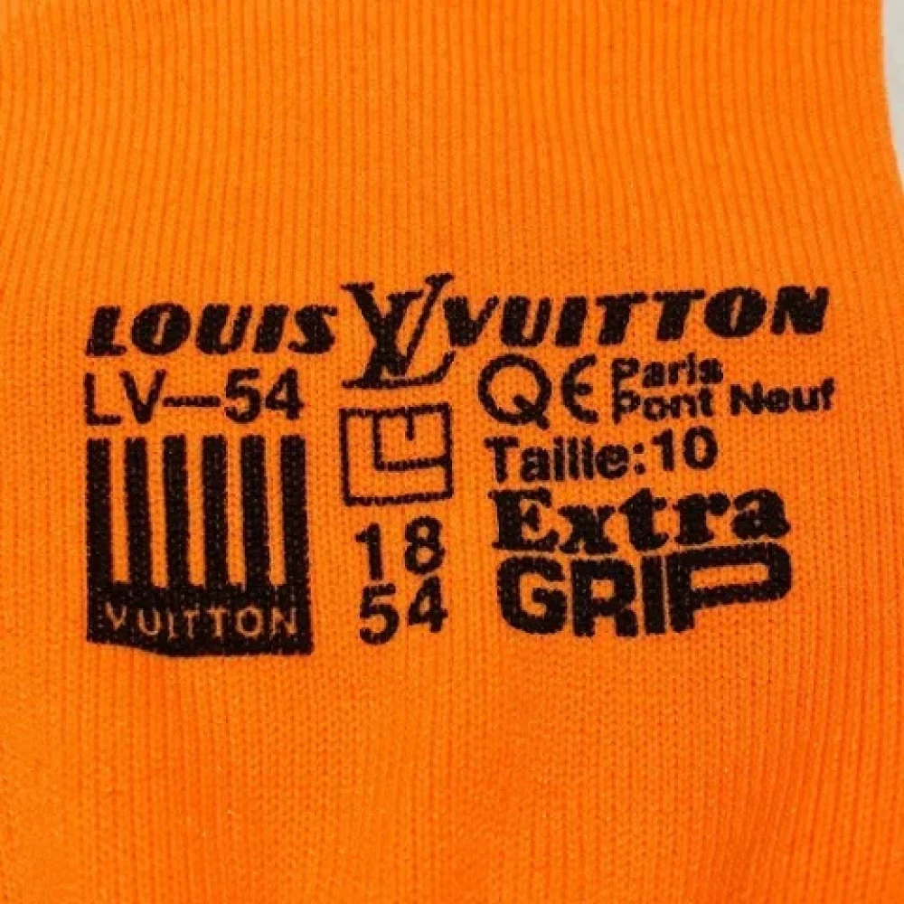 Louis Vuitton Vintage Pre-owned Nylon gloves Orange Heren