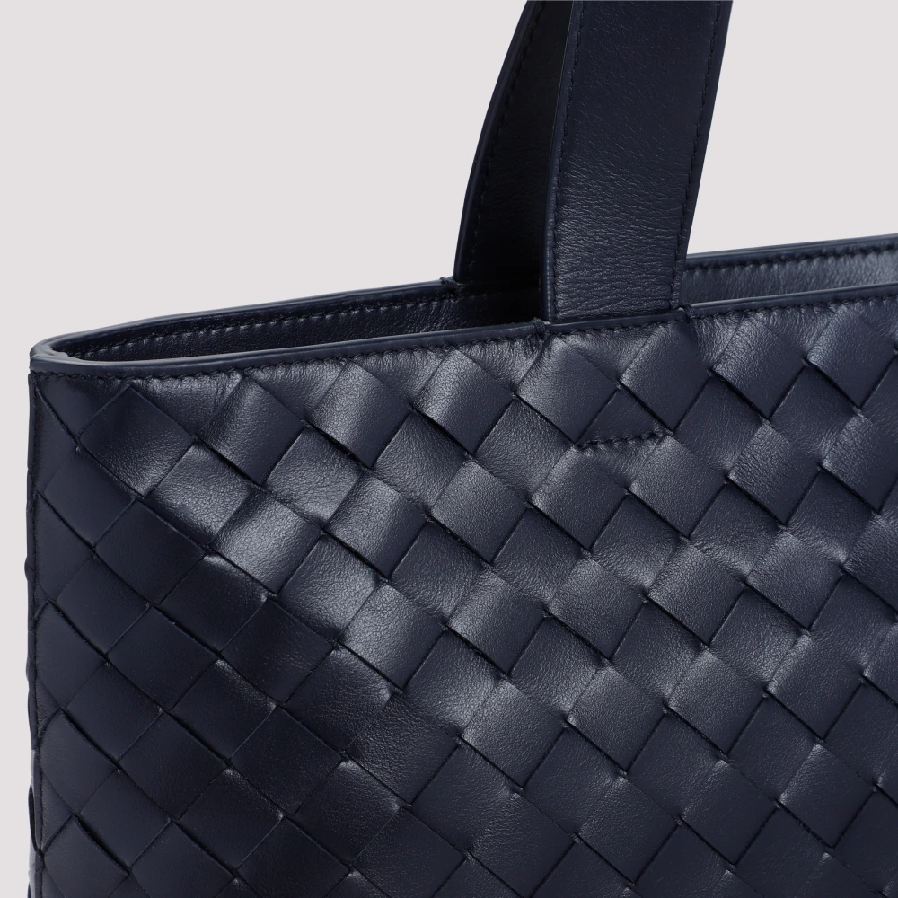 Bottega Veneta Blauwe Leren Shopper Tas Blue Heren