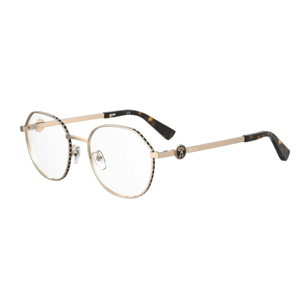 Moschino Gouden Metalen Frame Bril voor Vrouwen Yellow Dames