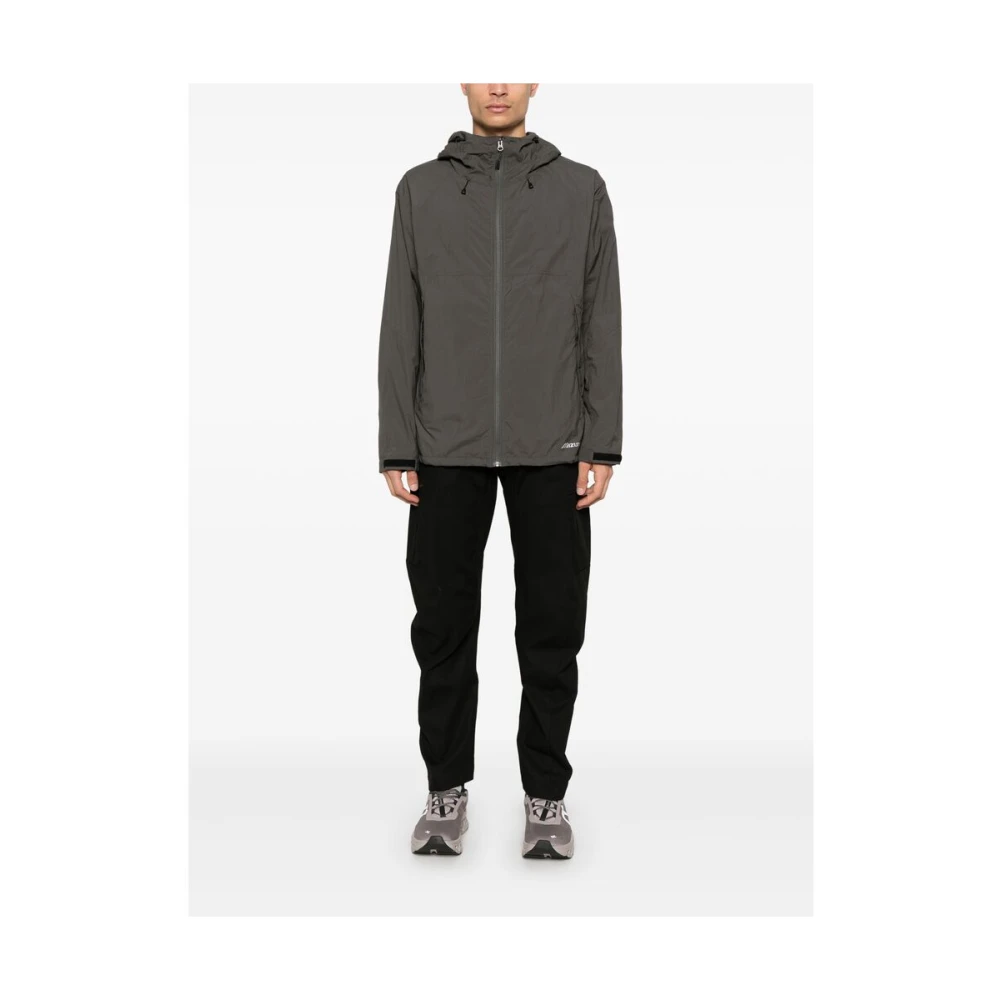 Mizuno Lichtgewicht waterafstotende hoodie Gray Heren