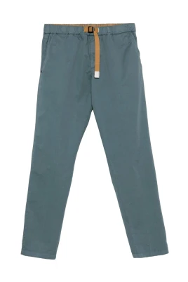 Slim Fit Blå Bomullsbyxor