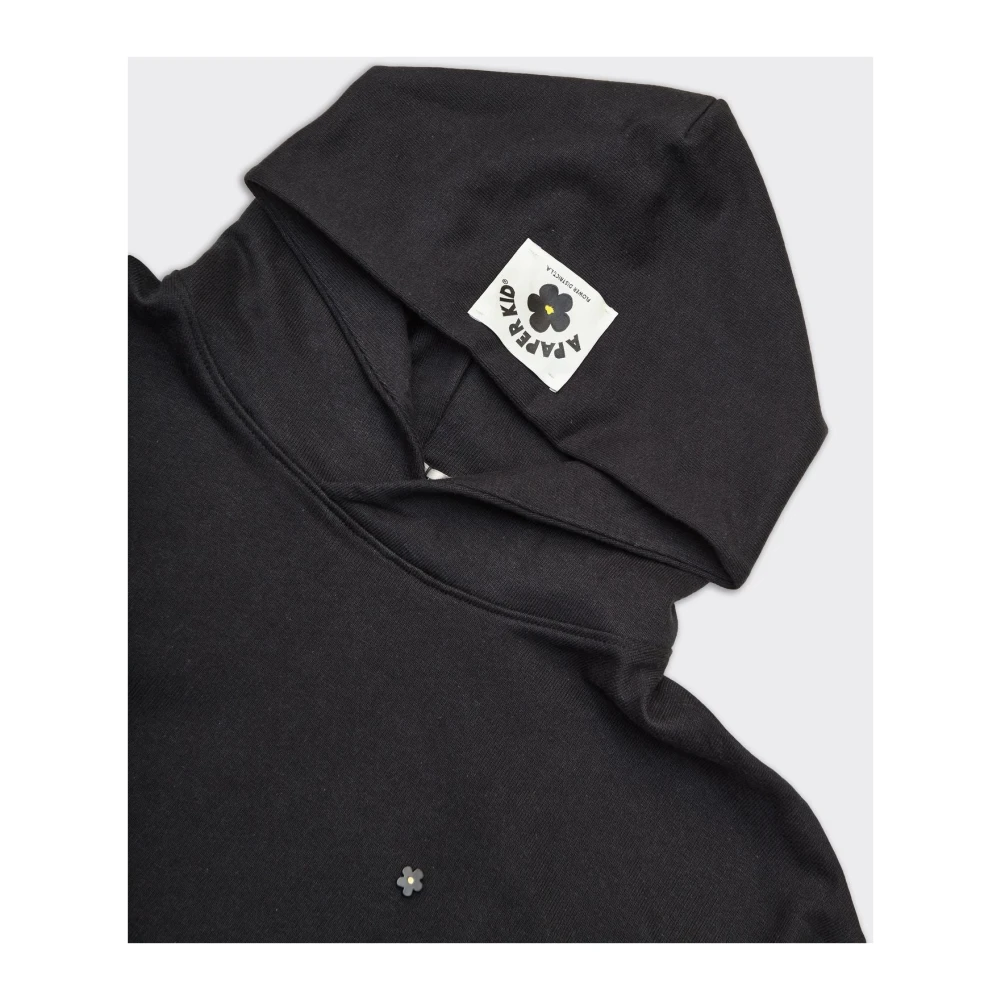 A Paper Kid Zwarte Unisex Hoodie Black Heren