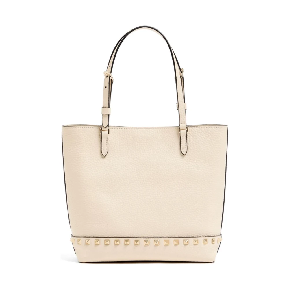 Valentino Garavani Donna Bianco - Borsa Shopping Piccola Rockstud - Bags - One Size