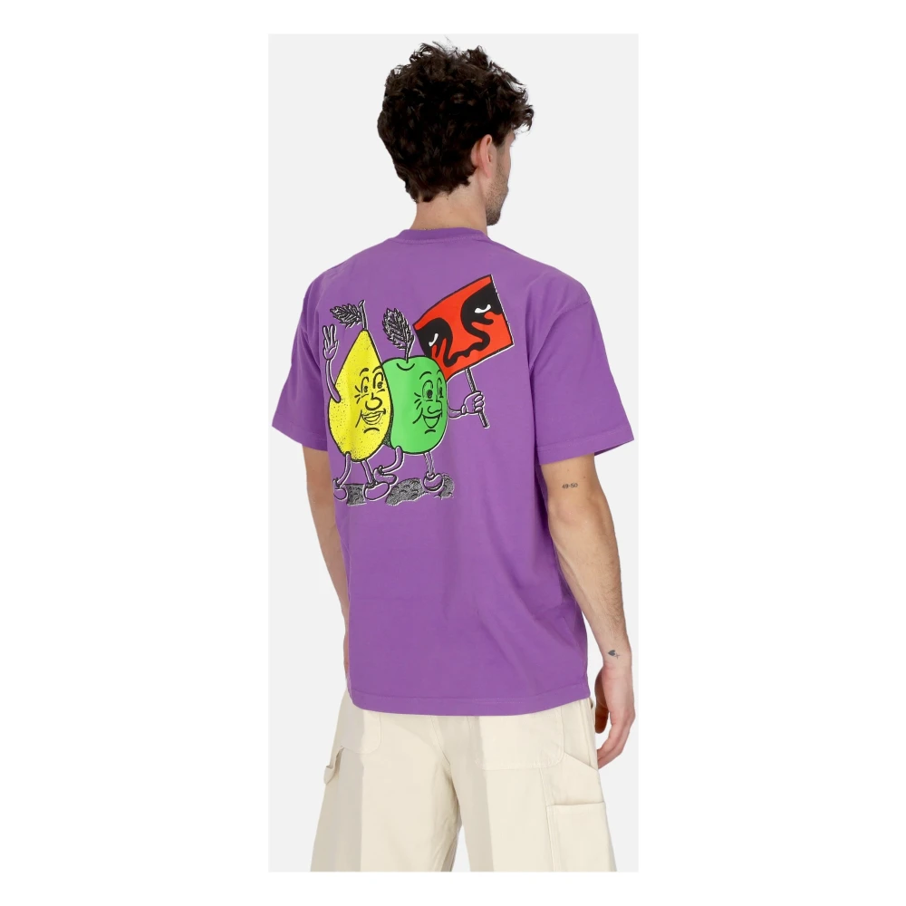 Obey Protest Heavy Weight Tee Dewberry T-Shirt Purple Heren