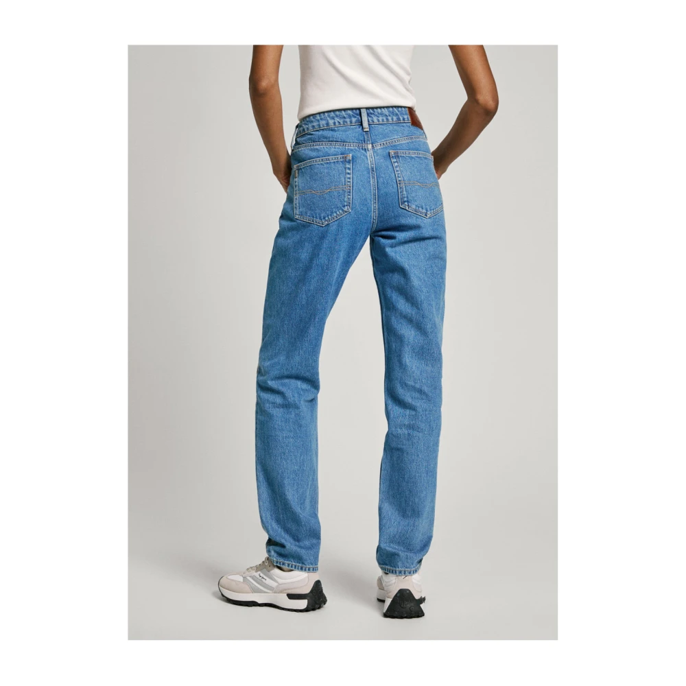 Pepe Jeans Vintage Straight Leg Denim Jeans Blue Dames