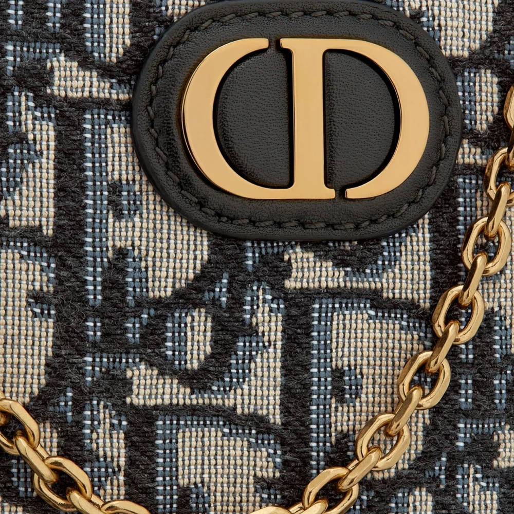 Dior Montaigne Telefoonhoesje met Kettingband Blue Dames