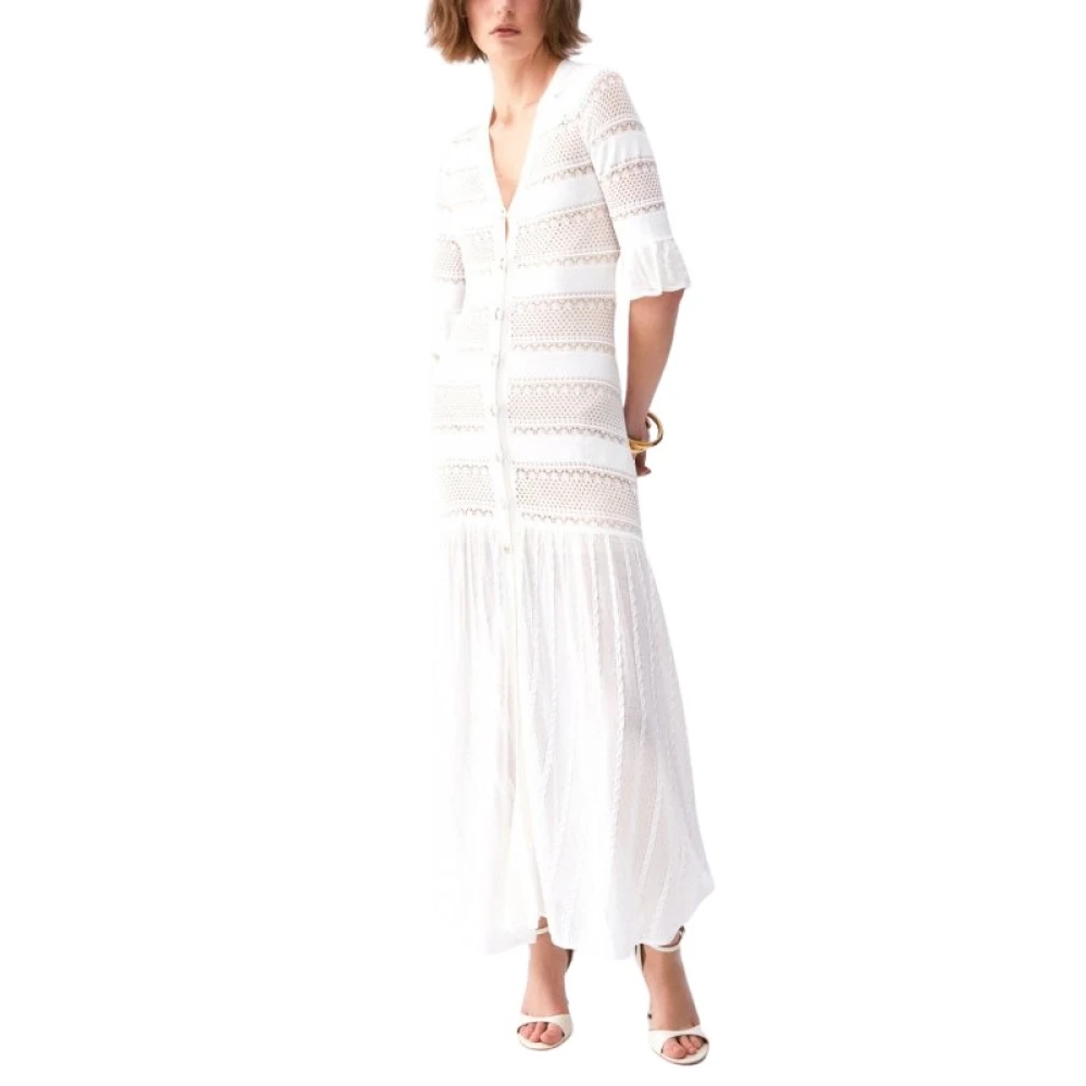 Liu Jo Vrouw Multicolor Kleedjes Dames, Veelkleurig, S, Nylon, Lange Gebreide Jurk