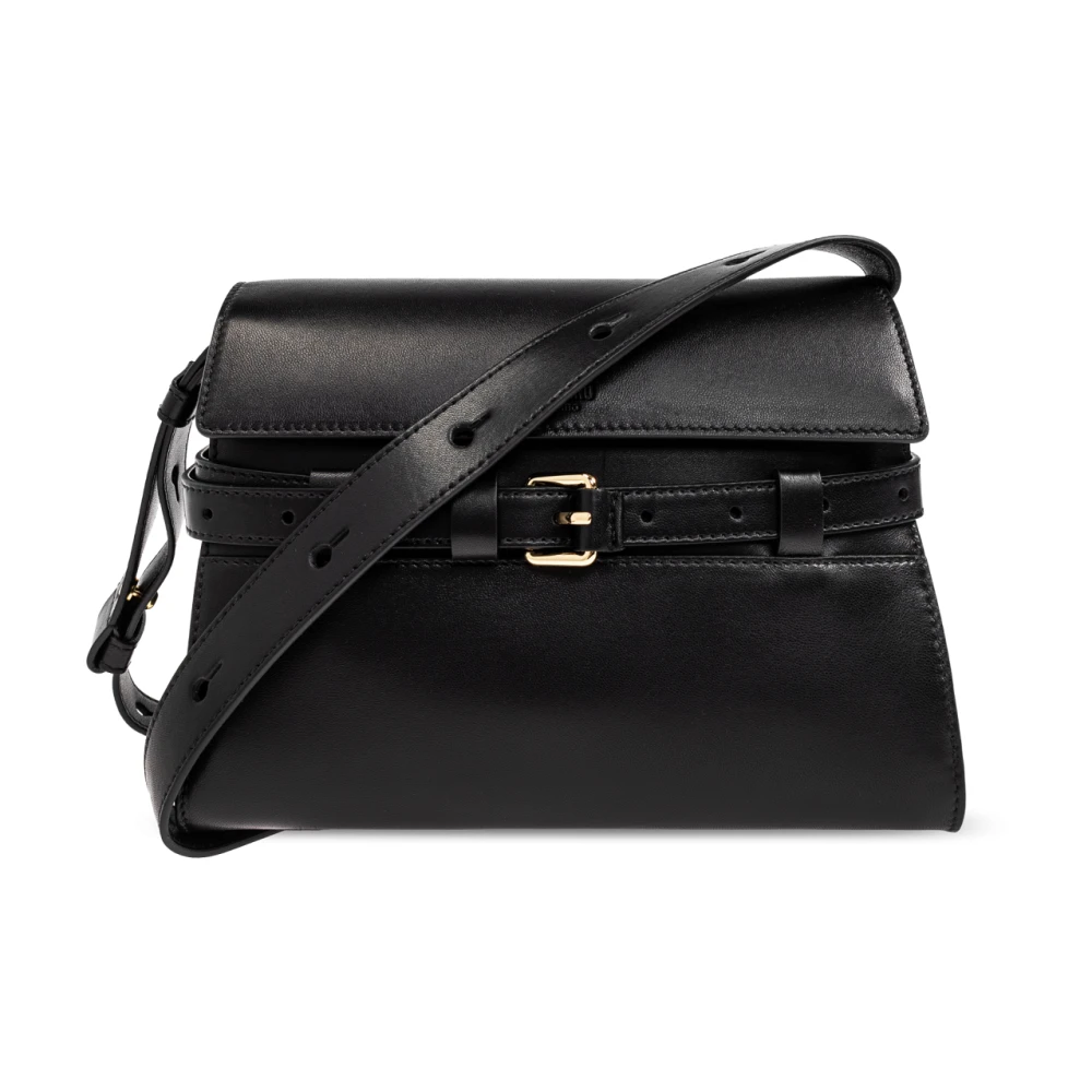 Moschino Schoudertas met logo Black Dames