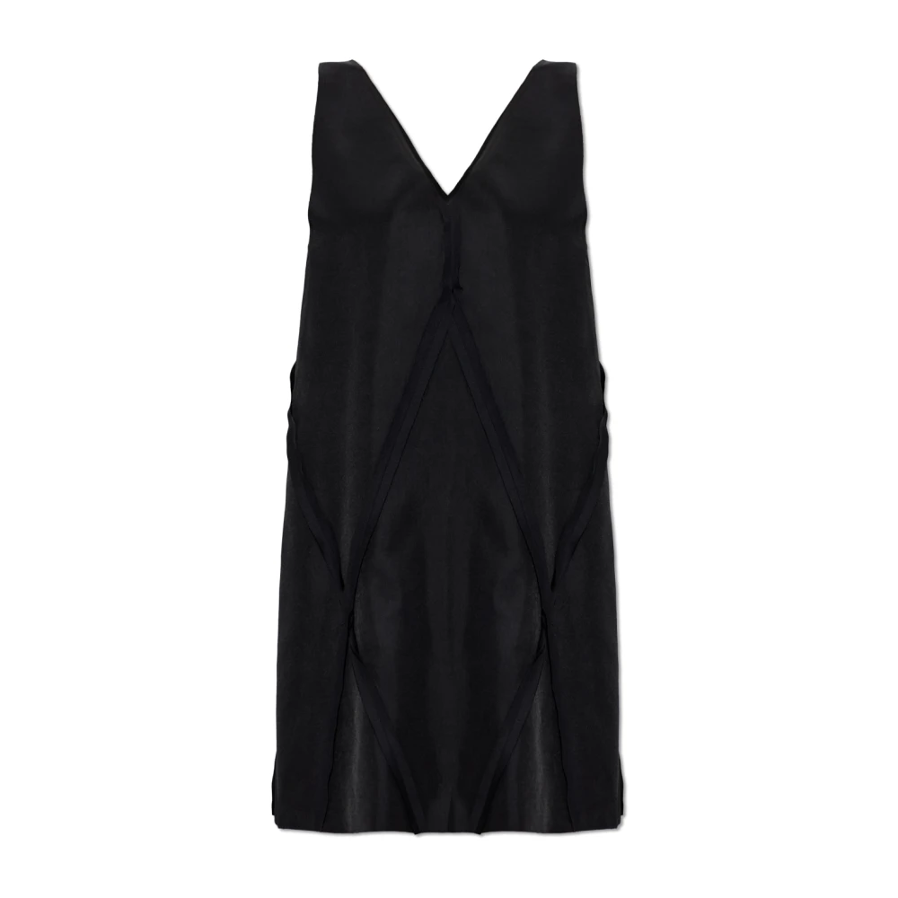 Mm6 Maison Margiela Women's Black Raw-Edge Dress - Short Dresses - S - Dresses
