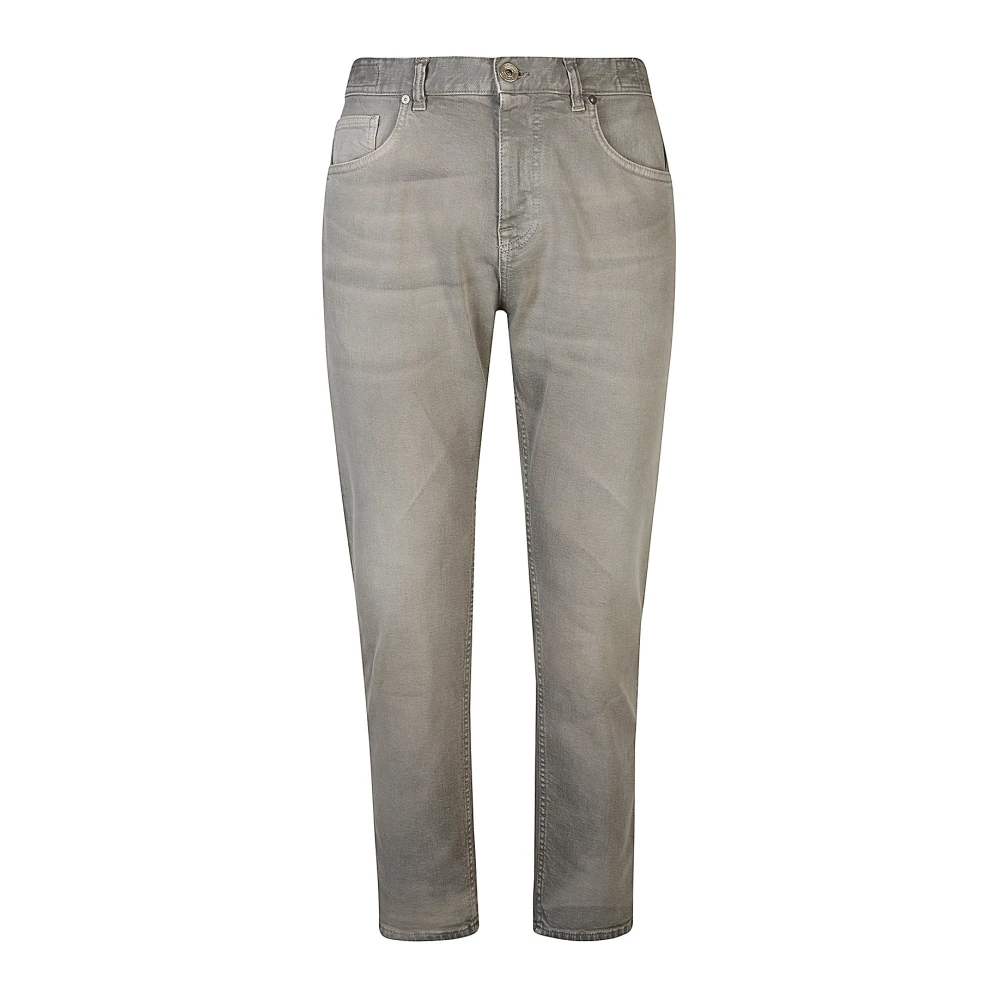 Eleventy Men's Gray Regular Denim Cotton Trousers - Slim Fit Jeans - W30 - Jeans