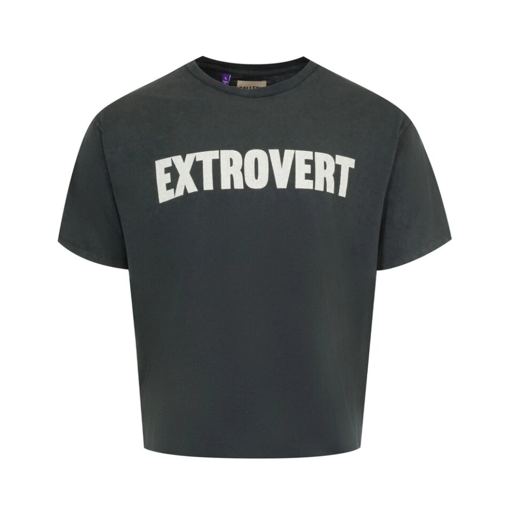 Gallery Dept. Zwart Logo Print T-shirt Gray Heren