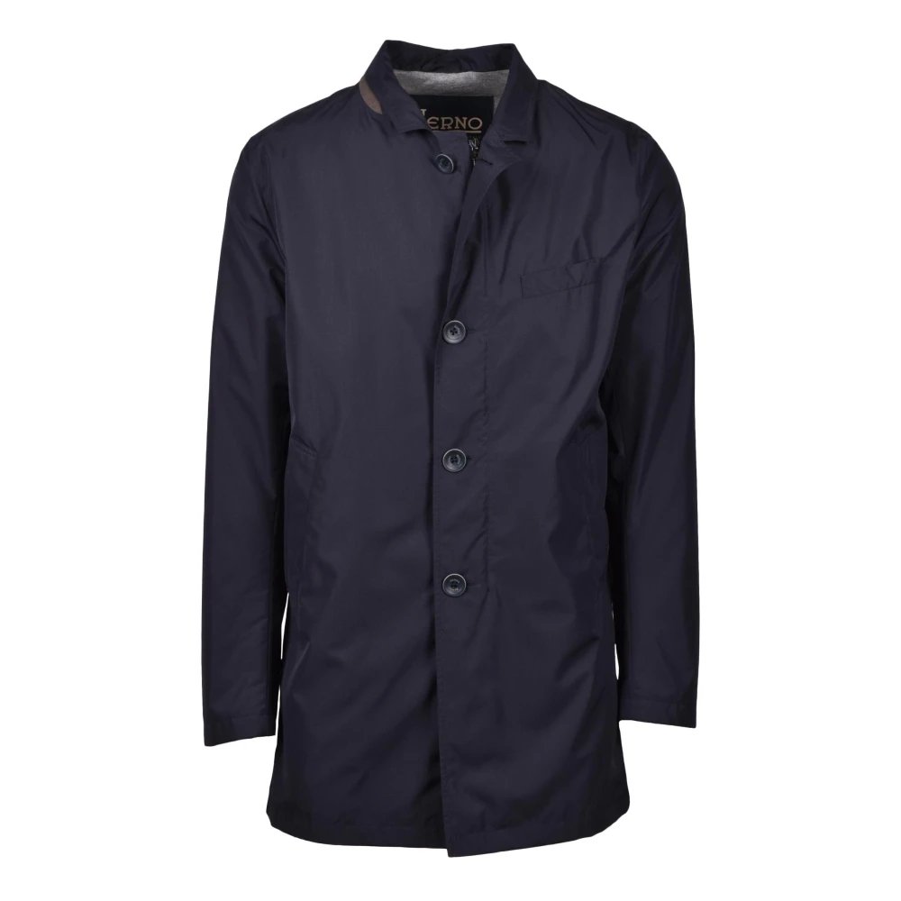 Herno Waterdichte Polyester Jas Blue Heren