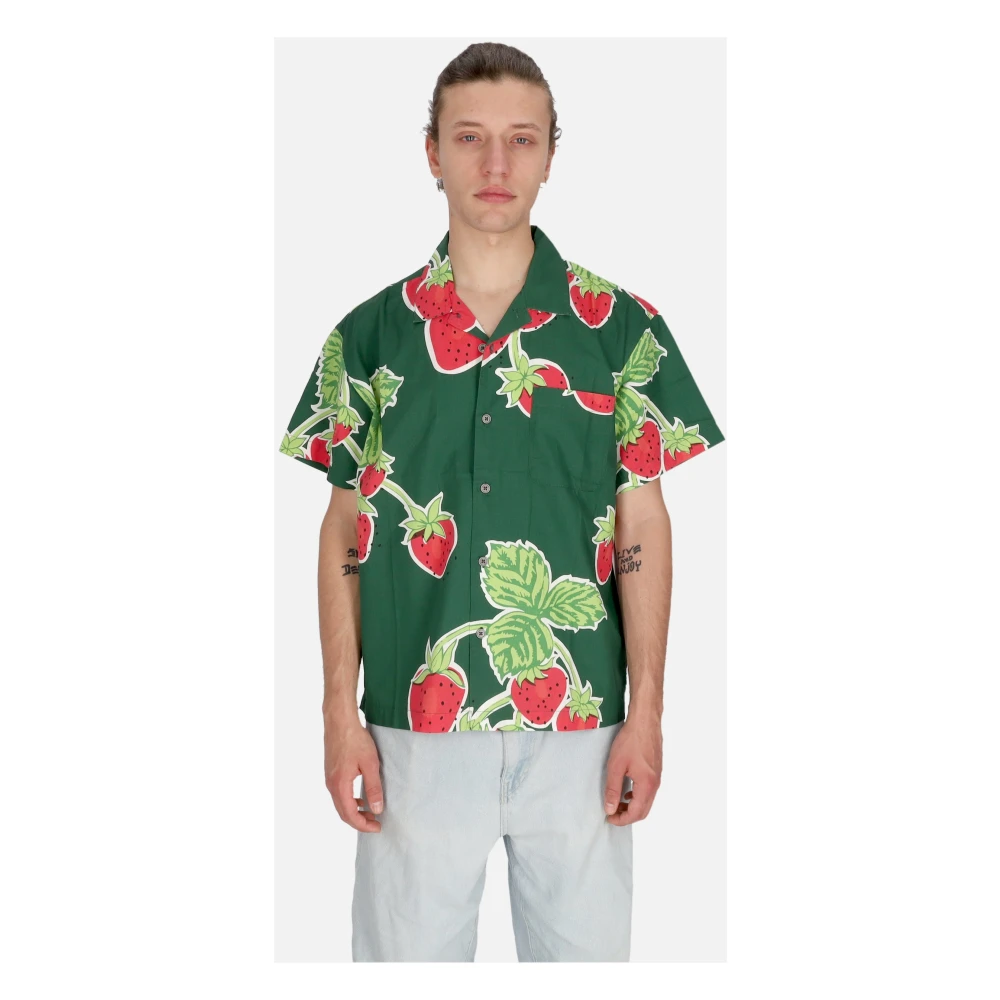 Obey Jumbo Berries Korte Mouw Overhemd Green Heren