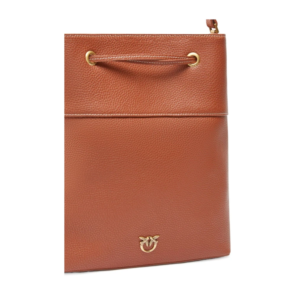 pinko Bruine Leren Handtas Elegante Stijl Brown Dames