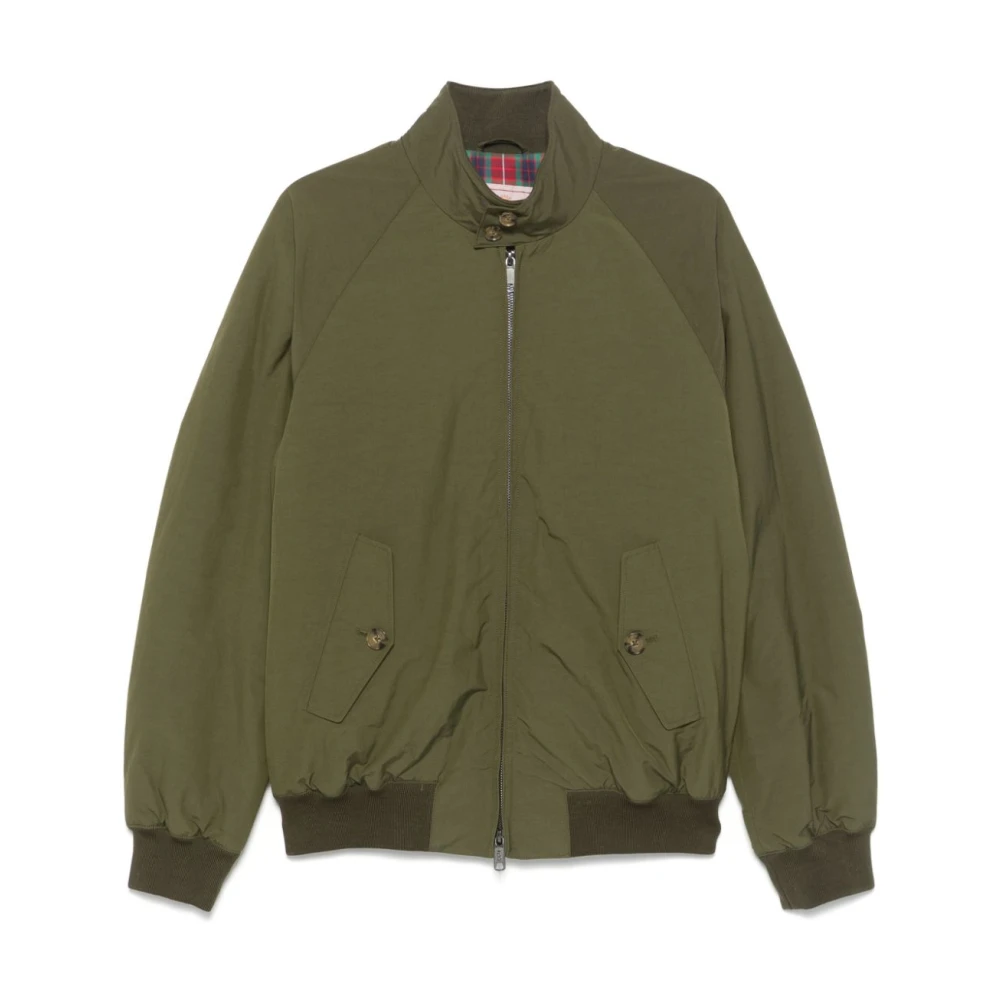 Baracuta Groene Gewatteerde Jas met Opstaande Kraag Green Heren