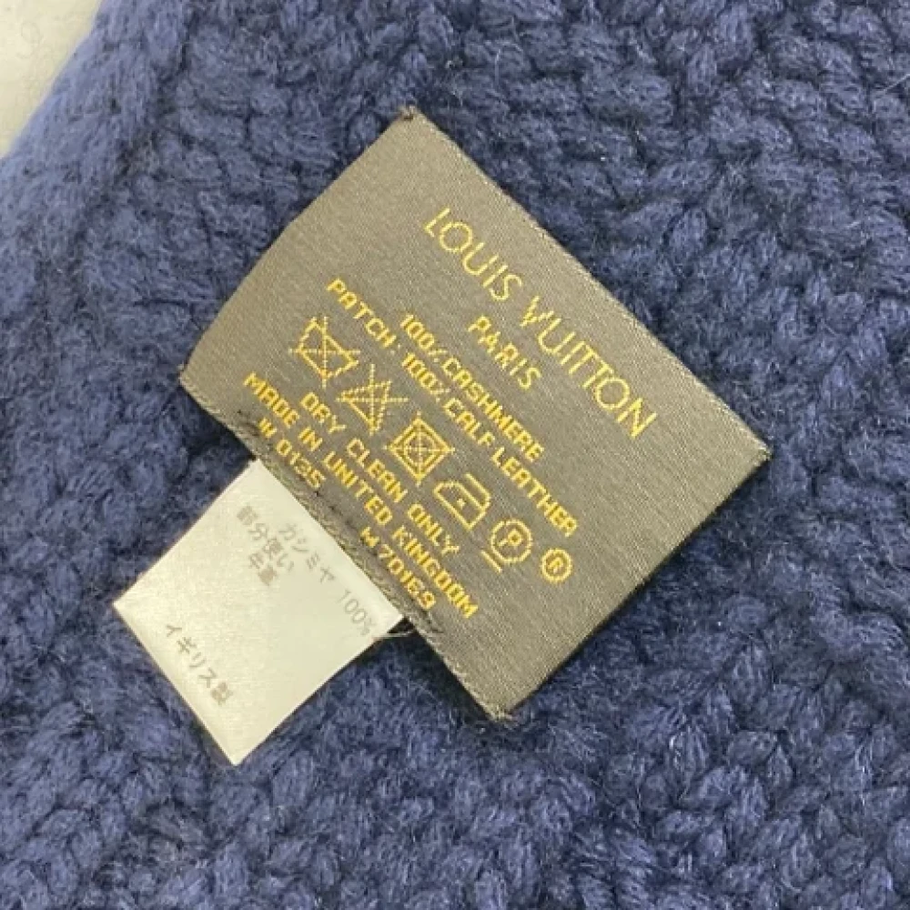 Louis Vuitton Vintage Pre-owned Fabric scarves Blue Heren