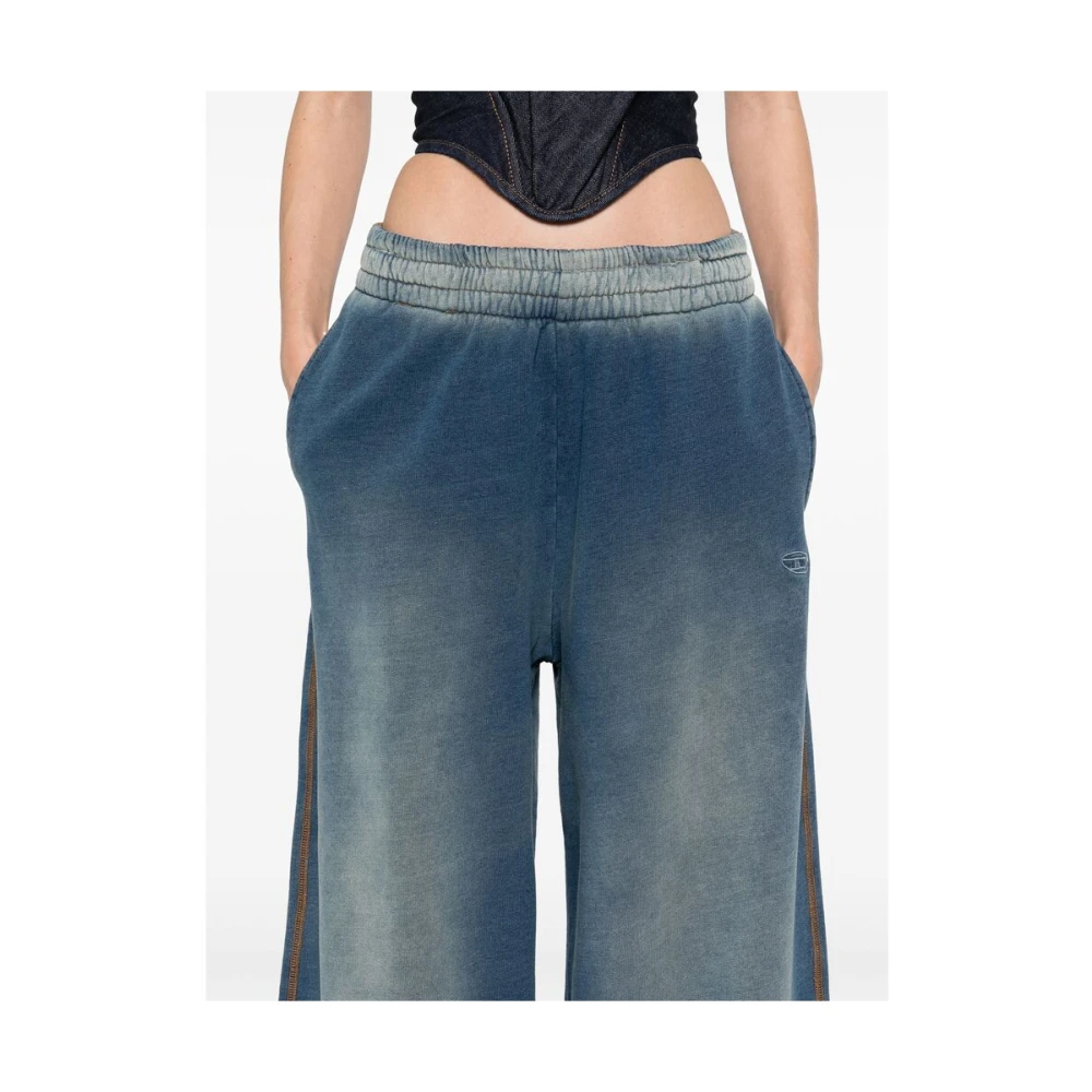 Diesel Indigo Blauw Elastische Trekkoord Taillebroek Blue Dames