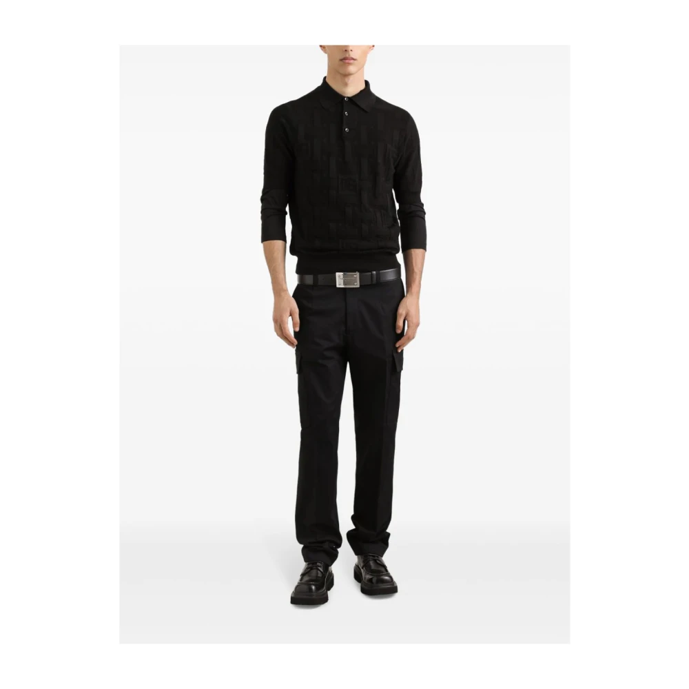Dolce & Gabbana Zwarte cargobroek met zijzakken Black Heren