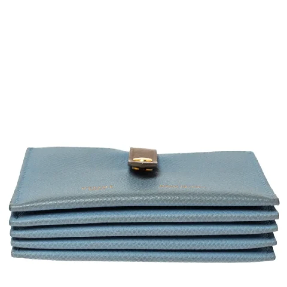 Celine Vintage Pre-owned Leather wallets Blue Dames