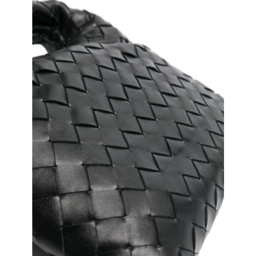 Bottega Veneta Elegante Venetiaanse Kalfleren Tassen Black Dames