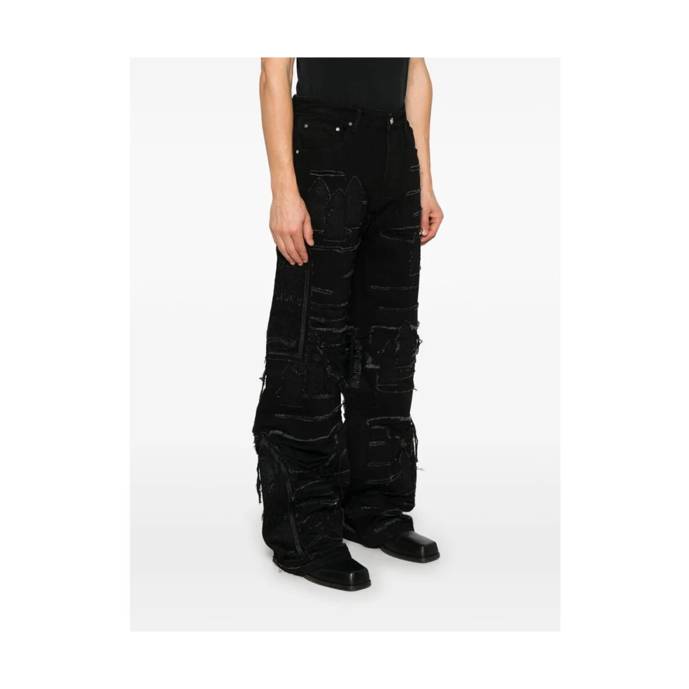 Who Decides War Zwarte Denim Patchwork Jeans Black Heren