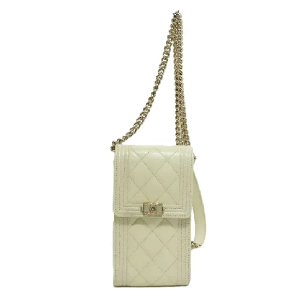 Chanel Vintage Pre-owned Leather chanel-bags White Dames