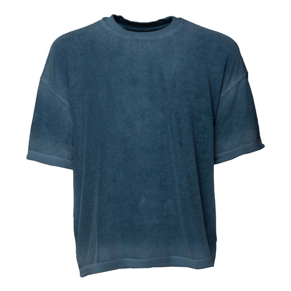 Roberto Collina Luxe Spons T-shirt Blue Heren