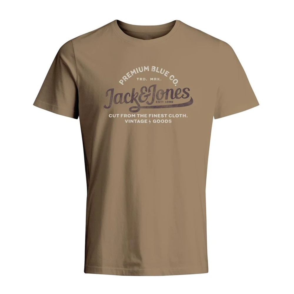 Jack & jones Louie Korte Mouw T-shirt Brown Heren