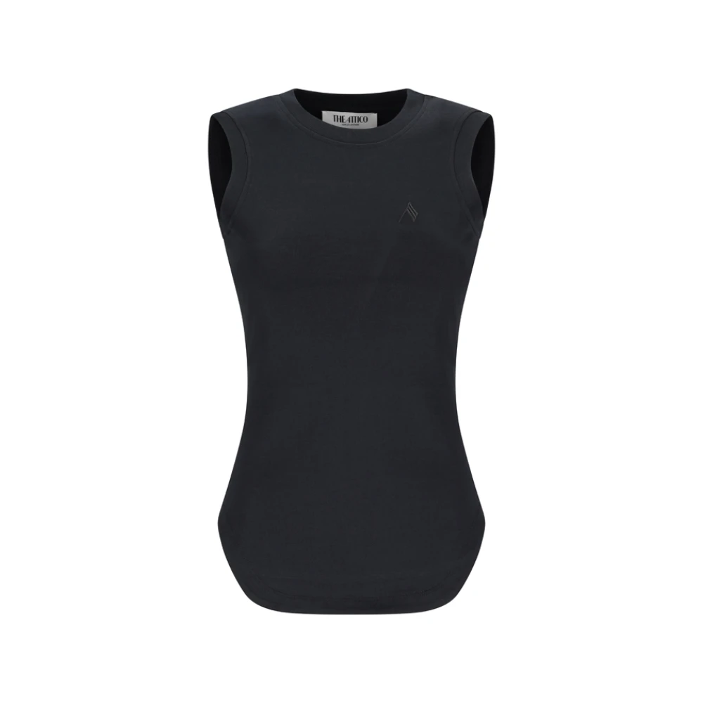 The Attico Women's Black Sleeveless Tops, 2XS, Sleeveless Tank Top For