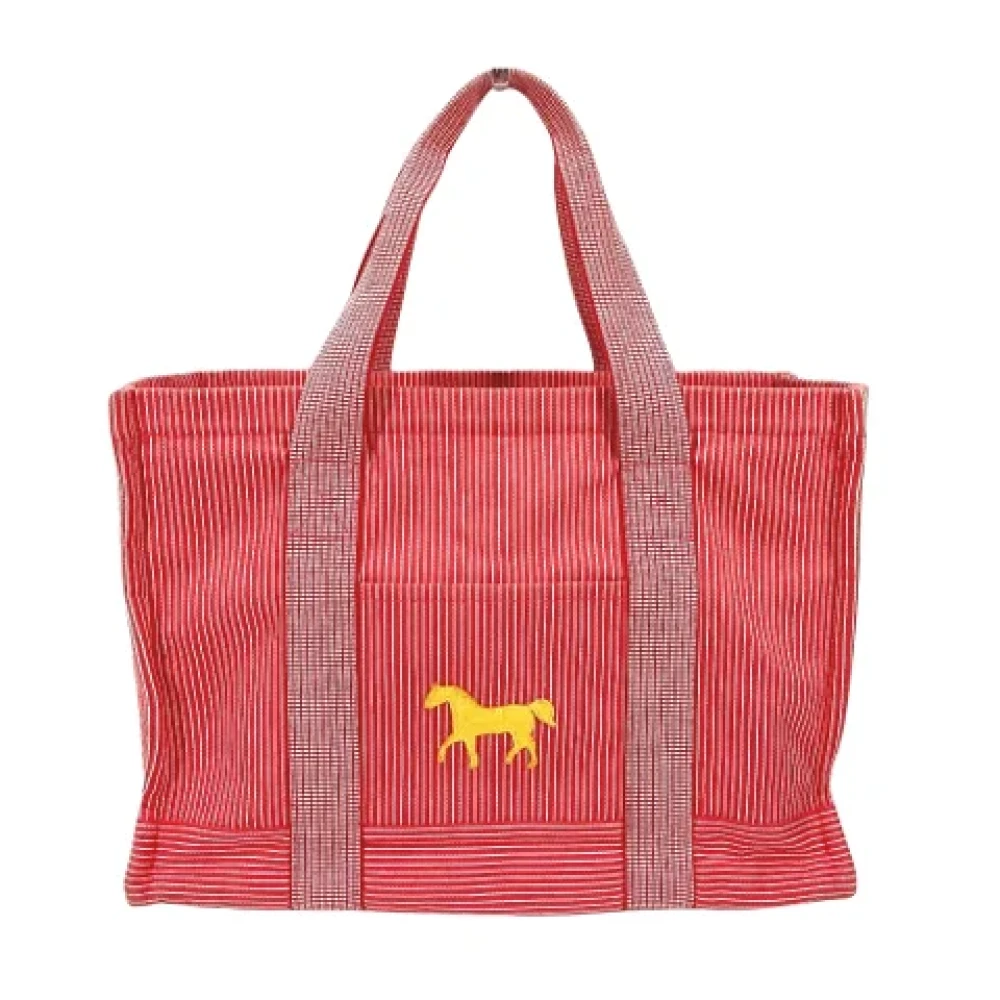 Hermès Vintage Pre-owned Canvas totes Red Dames
