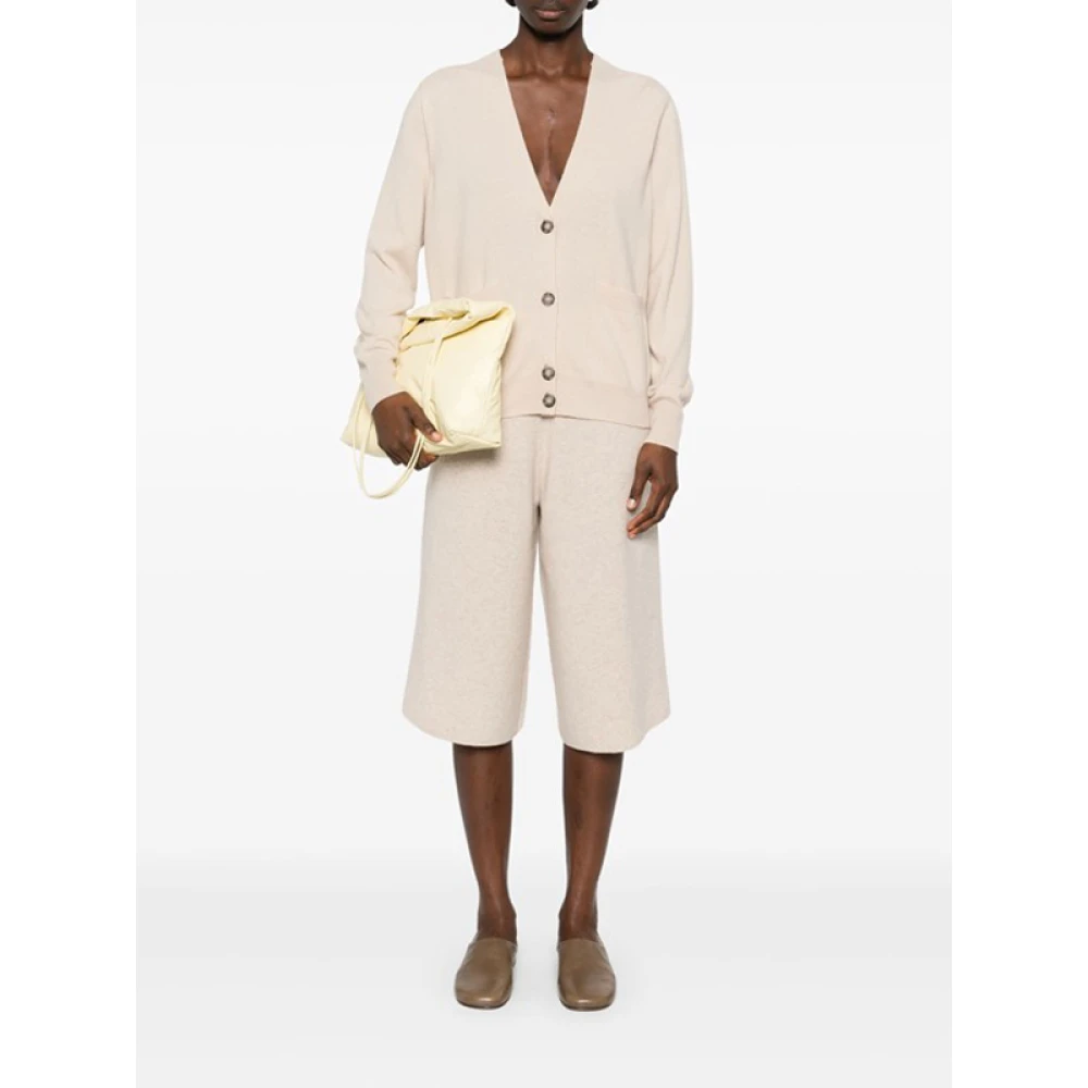 PESERICO Beige Wol Kasjmier V-hals Vest Beige Dames