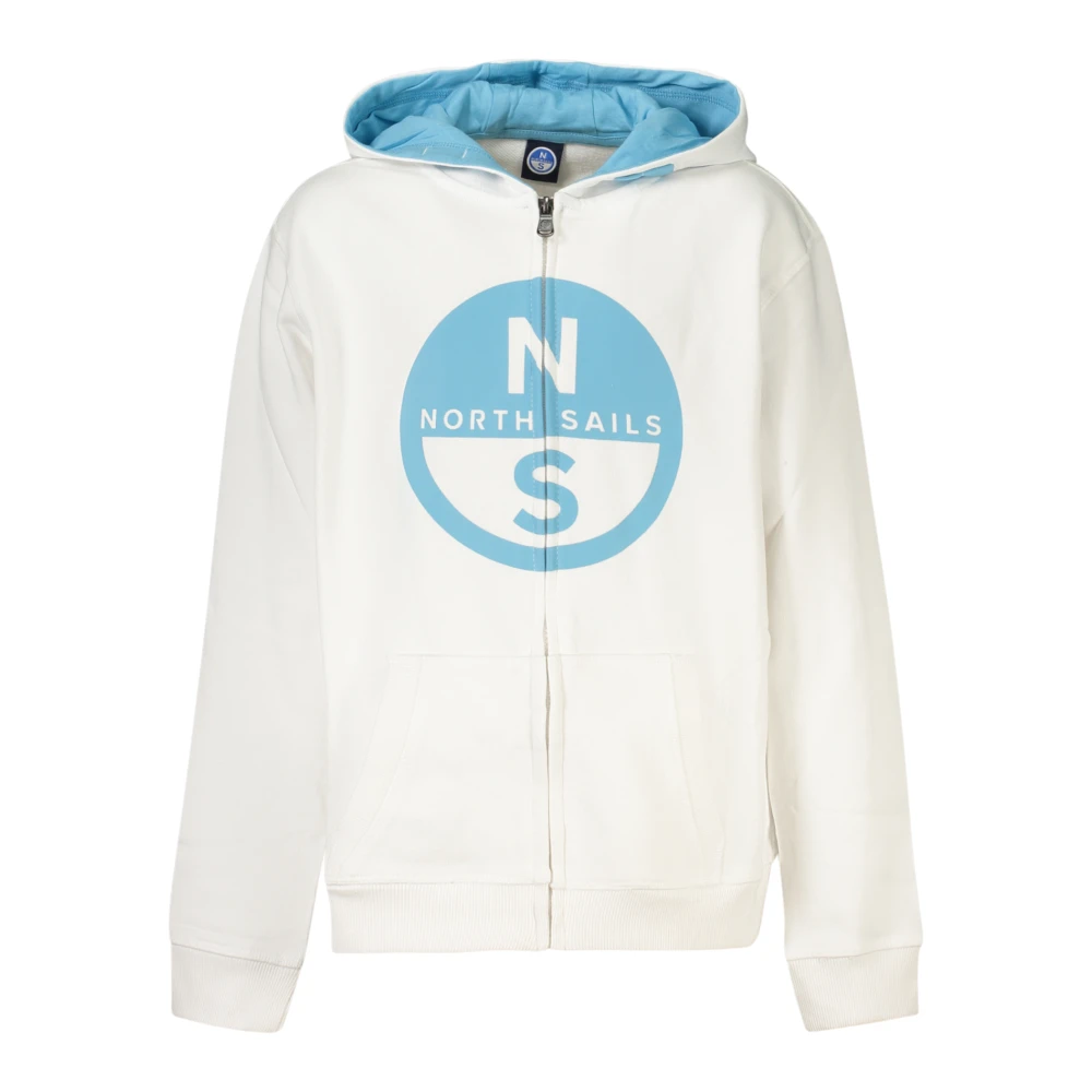 North Sails Long-Sleeved Hoodie - Unisex - Kids Sweatshirts - White - 8 Y - Kids