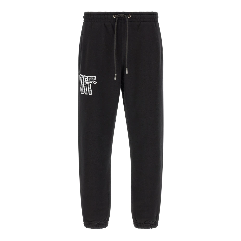 Off-White Uomo Nero Pantaloni Sportivi Logo - Immagine 3