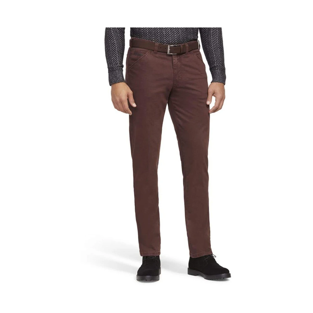 Meyer Zachte Stof Op Maat Gemaakte Broek Red Heren