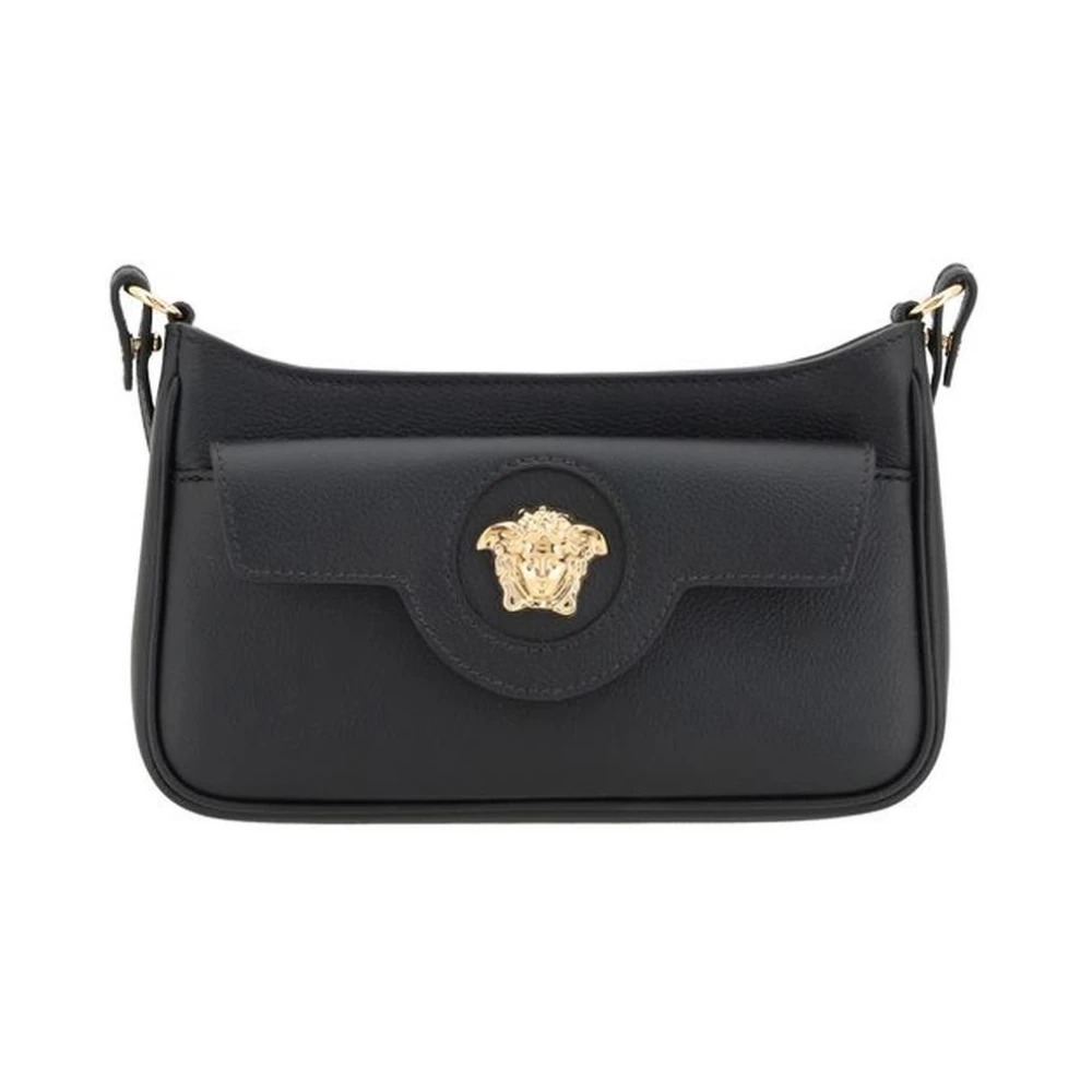 Versace Medusa Leren Schoudertas met Rits Black Dames