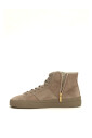 sneaker-a-double-boucle-en-daim-greige
