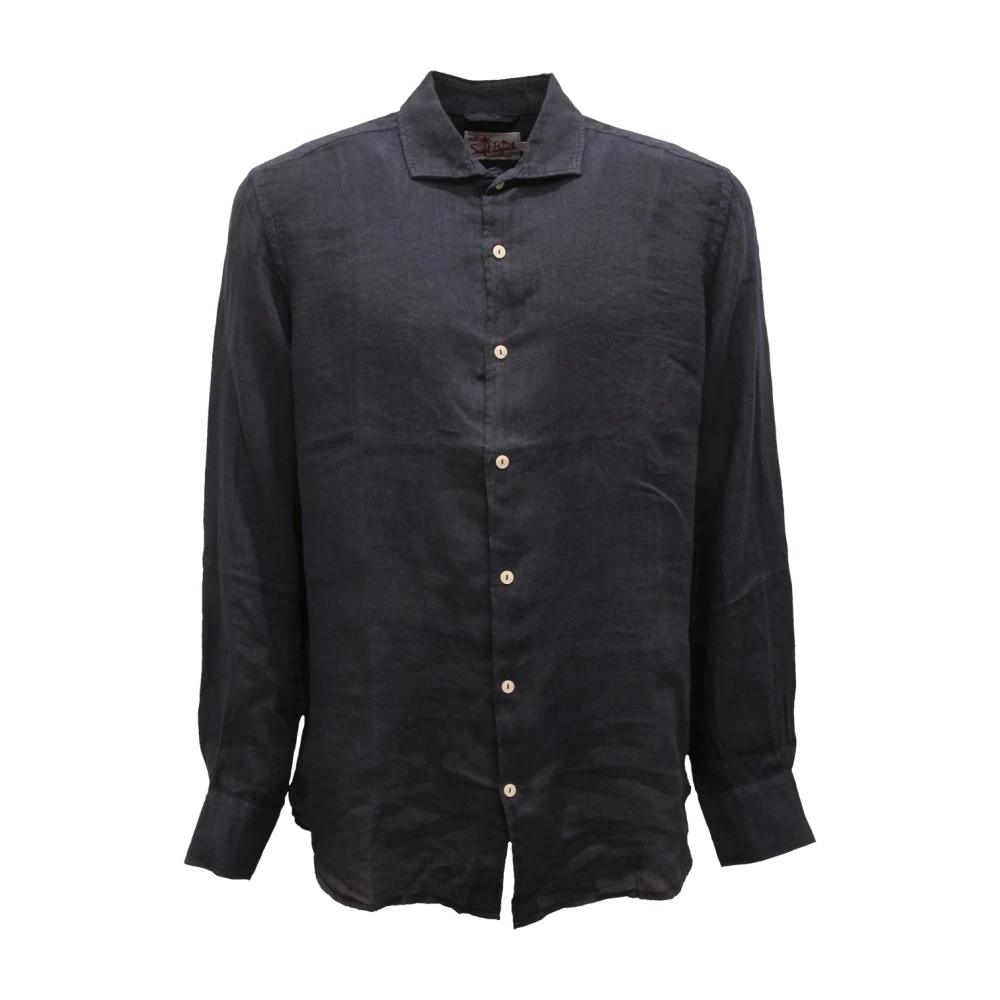 Mc2 Saint Barth Blue Pamplona Linen Shirt - Male - Casual Shirts - 2XL - Shirts
