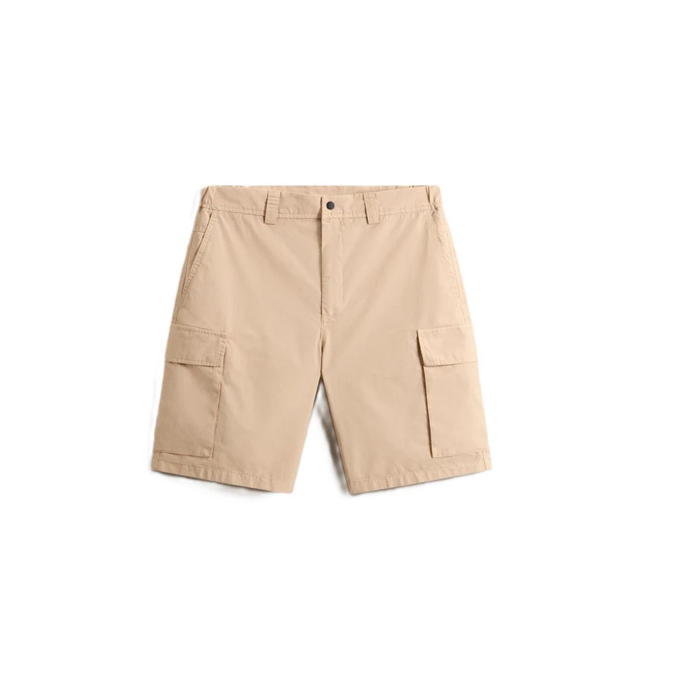 Woolrich Men's Beige Casual Shorts, W32, Cotton Bermuda Shorts