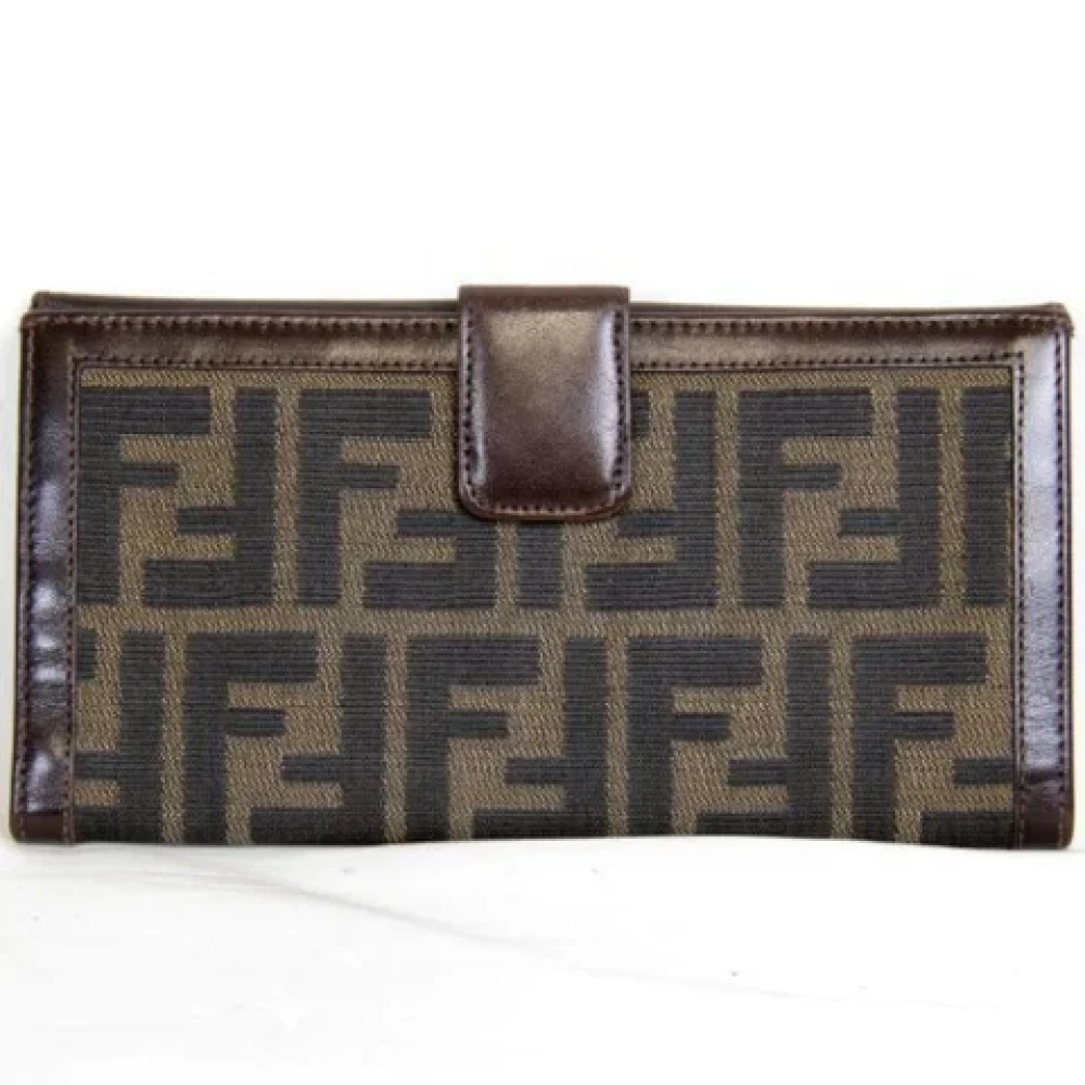 Fendi Vintage Pre-owned Canvas wallets Brown Dames