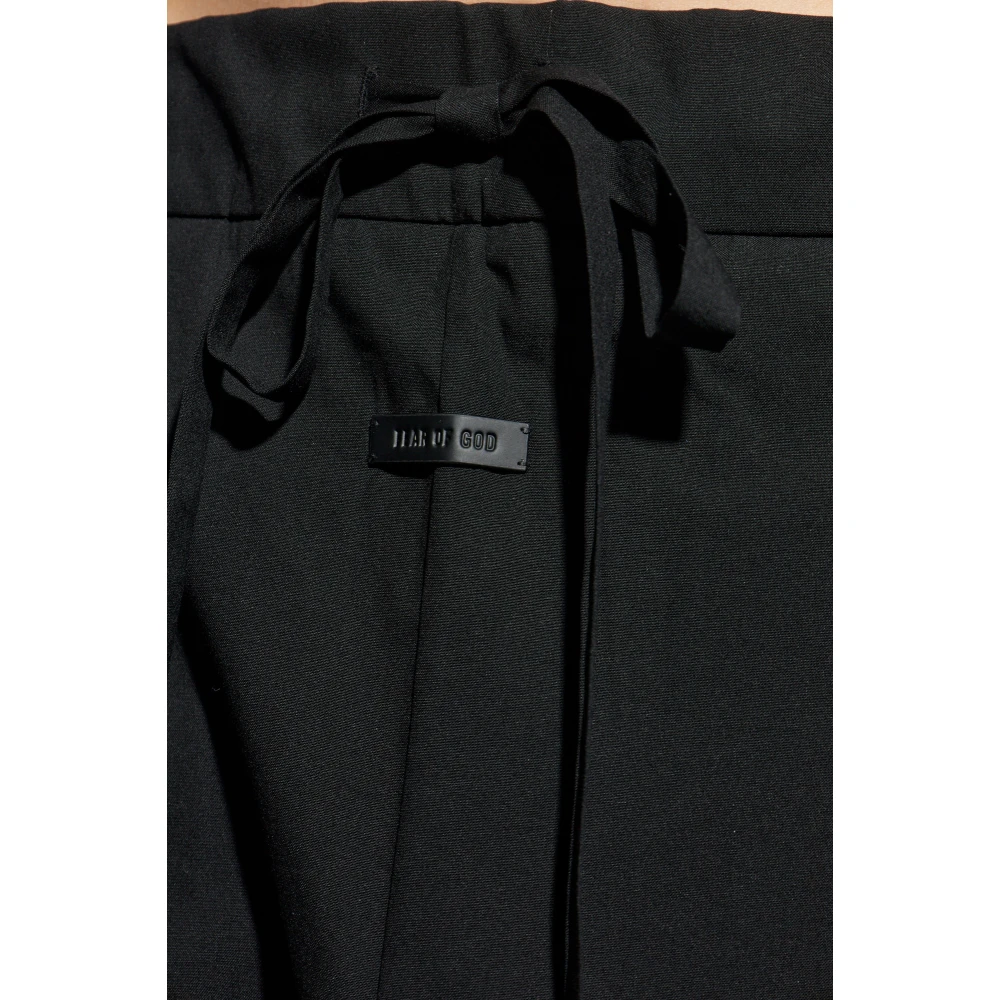 Fear Of God Broek met logopatch Black Heren
