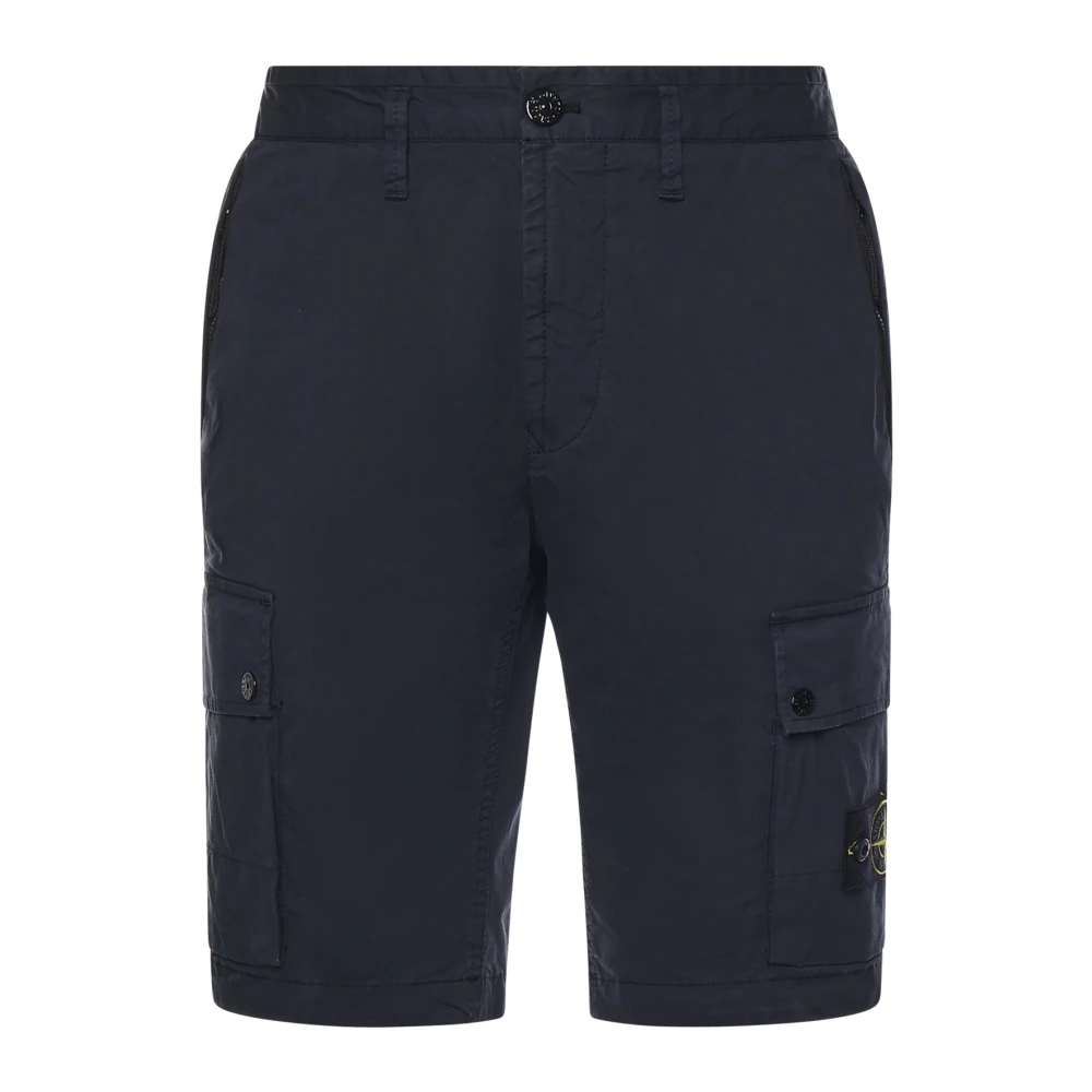 Stone Island Blue Casual Shorts - Male - Casual Shorts - W29 - Shorts