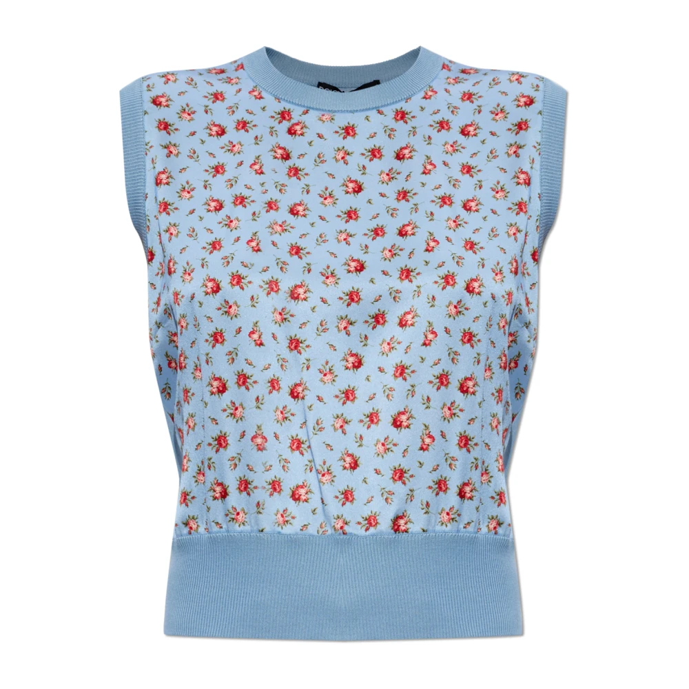 Dolce & Gabbana Donna Blu Top, S, New,