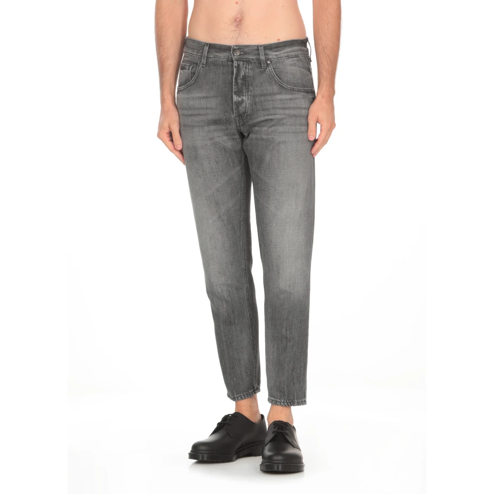 Don The Fuller Grijze Katoenen Jeans met Borduursel Gray Heren